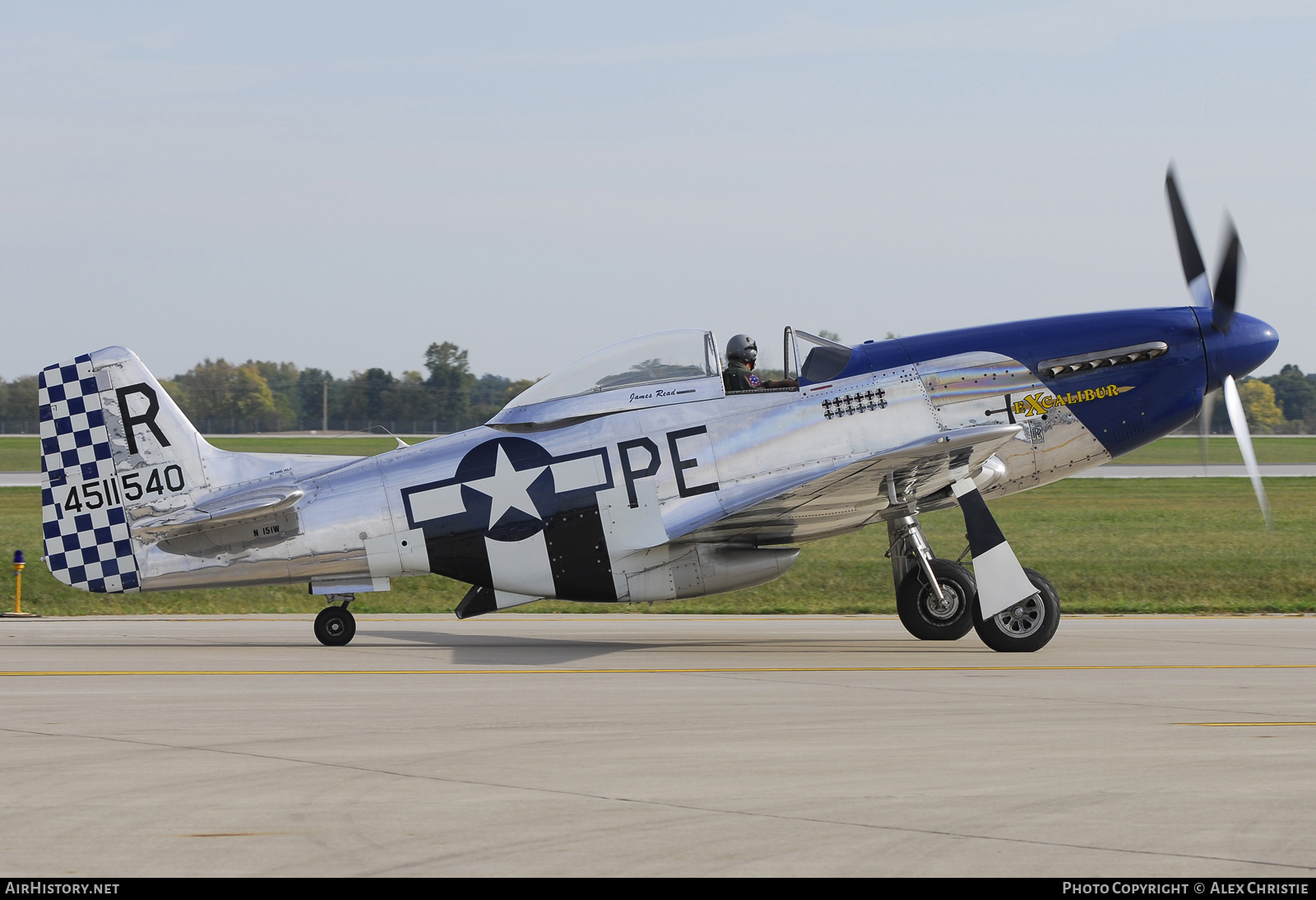 Aircraft Photo of N151W / 4511540 | North American P-51D Mustang | USA - Air Force | AirHistory.net #105413