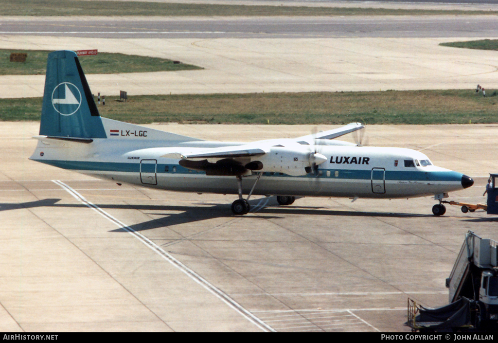 Aircraft Photo of LX-LGC | Fokker 50 | Luxair | AirHistory.net #105430