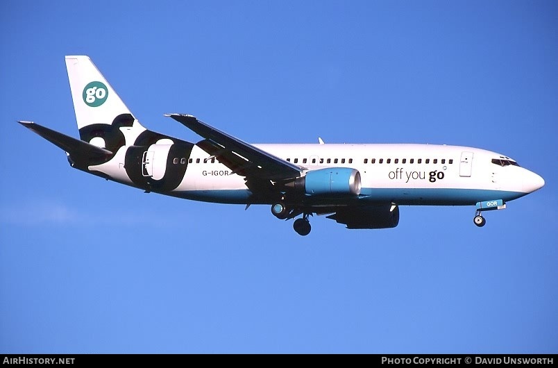 Aircraft Photo of G-IGOR | Boeing 737-36N | Go Fly | AirHistory.net #105476