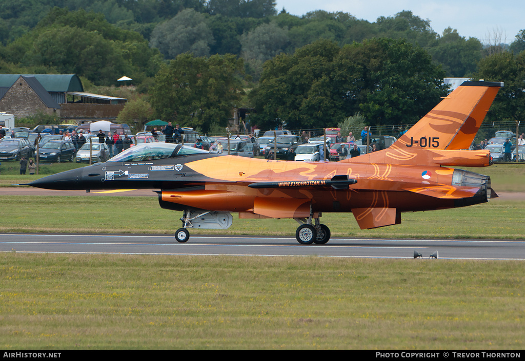Aircraft Photo of J-015 | General Dynamics F-16AM Fighting Falcon | Netherlands - Air Force | AirHistory.net #105527
