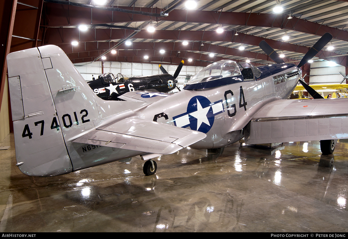 Aircraft Photo of N6519D / 44-74012 | North American P-51D Mustang | USA - Air Force | AirHistory.net #105653