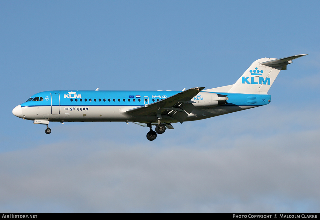 Aircraft Photo of PH-WXD | Fokker 70 (F28-0070) | KLM Cityhopper | AirHistory.net #105748
