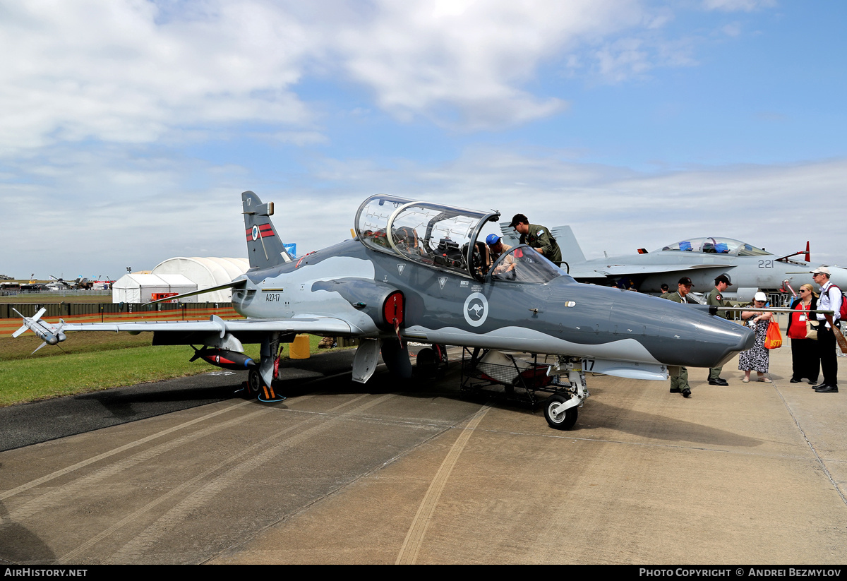 Aircraft Photo of A27-17 | BAE Systems Hawk 127 | Australia - Air Force | AirHistory.net #105764