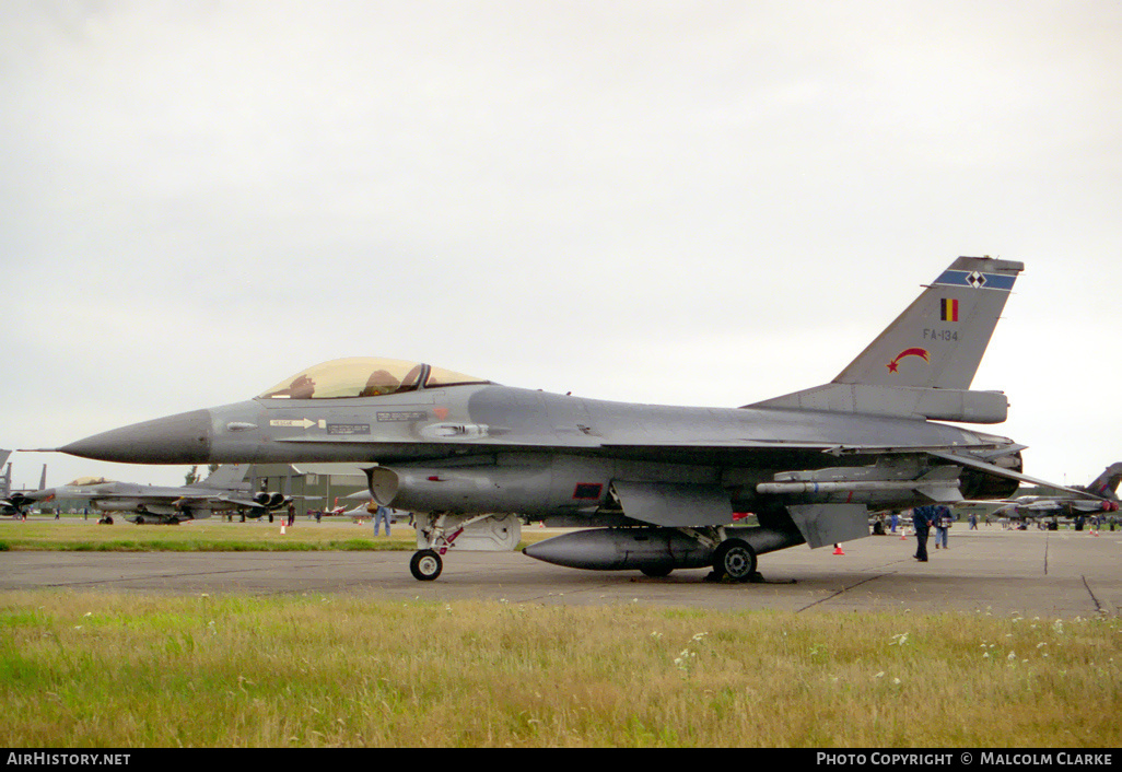 Aircraft Photo of FA-134 | General Dynamics F-16A Fighting Falcon | Belgium - Air Force | AirHistory.net #105778