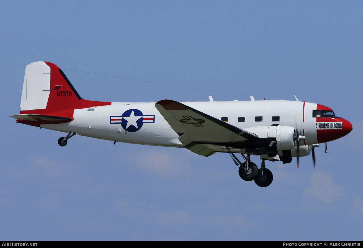 Aircraft Photo of N737H | Douglas DC-3(C) | Airborne Imaging | USA - Air Force | AirHistory.net #105931