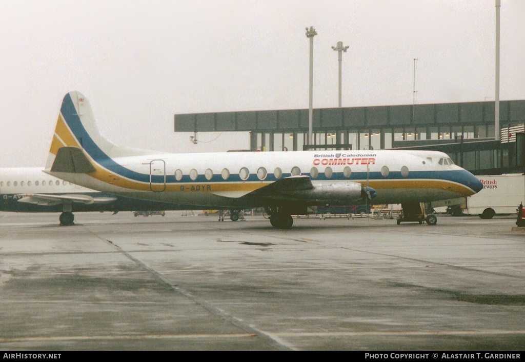 Aircraft Photo of G-AOYR | Vickers 806 Viscount | British Caledonian Commuter | AirHistory.net #105952