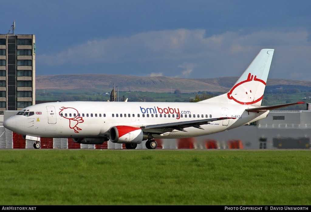 Aircraft Photo of G-BYZJ | Boeing 737-3Q8 | Bmibaby | AirHistory.net #105959