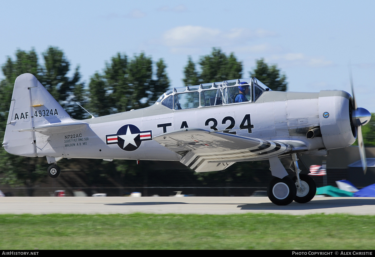 Aircraft Photo of N722AC / 49324A | North American AT-6G Texan | USA - Air Force | AirHistory.net #106105