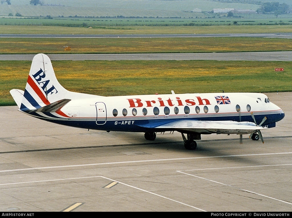 Aircraft Photo of G-APEY | Vickers 806 Viscount | British Air Ferries - BAF | AirHistory.net #106116
