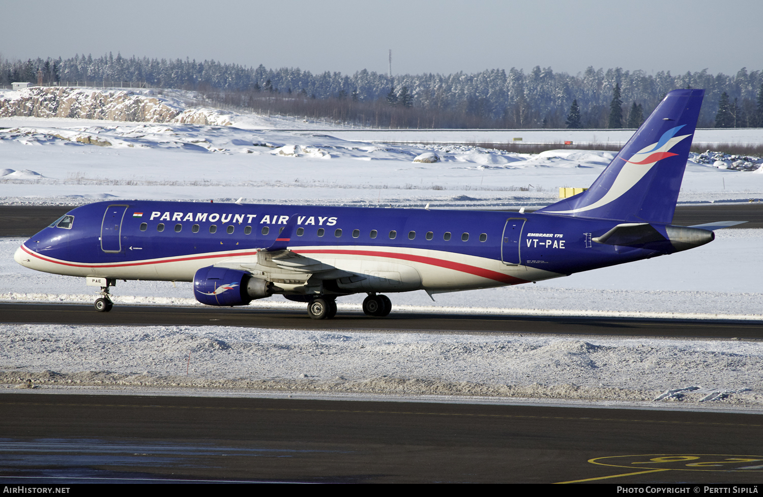 Aircraft Photo of VT-PAE | Embraer 175LR (ERJ-170-200LR) | Paramount Airways | AirHistory.net #106138