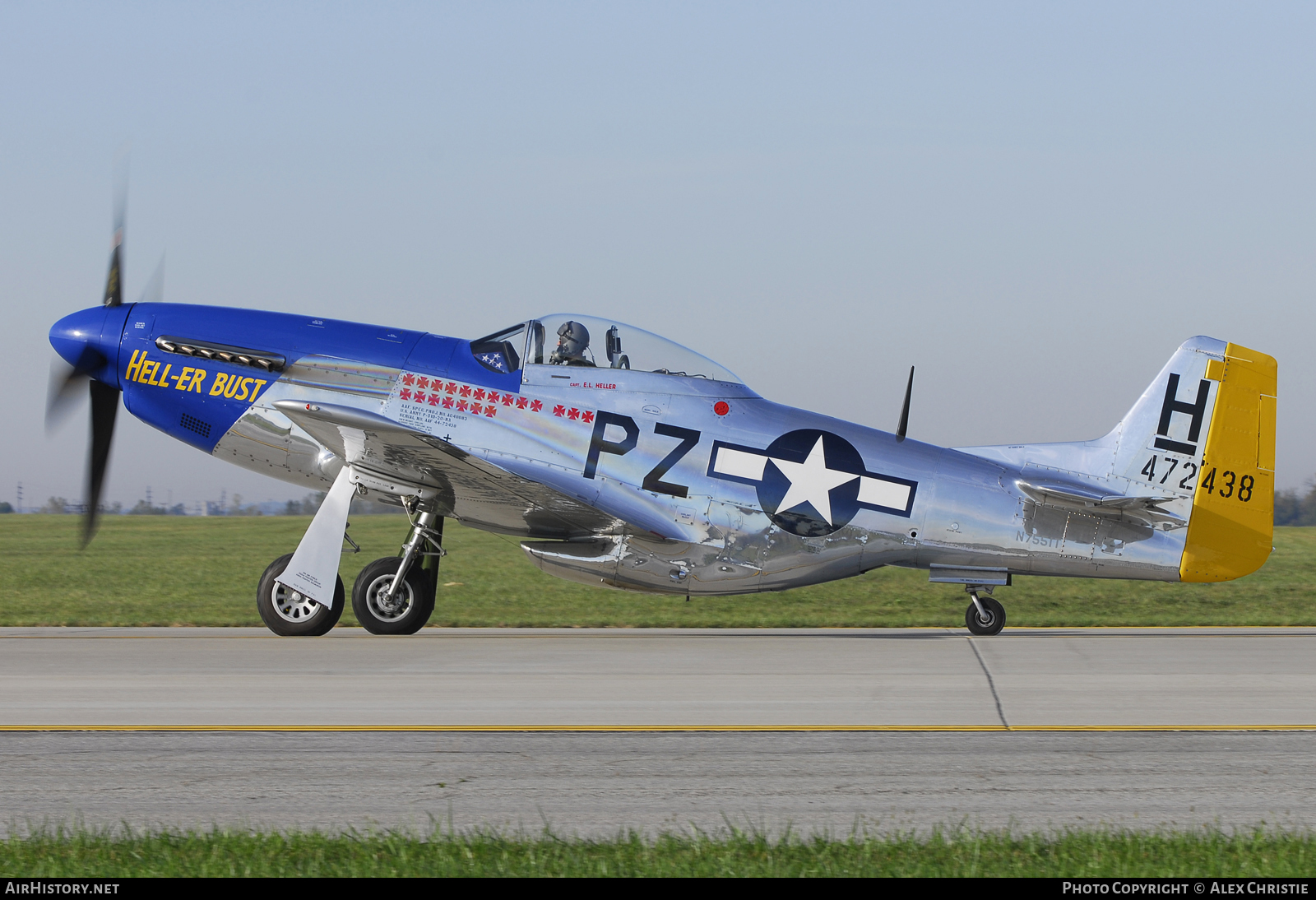 Aircraft Photo of N7551T / 472438 | North American P-51D Mustang | USA - Air Force | AirHistory.net #106178