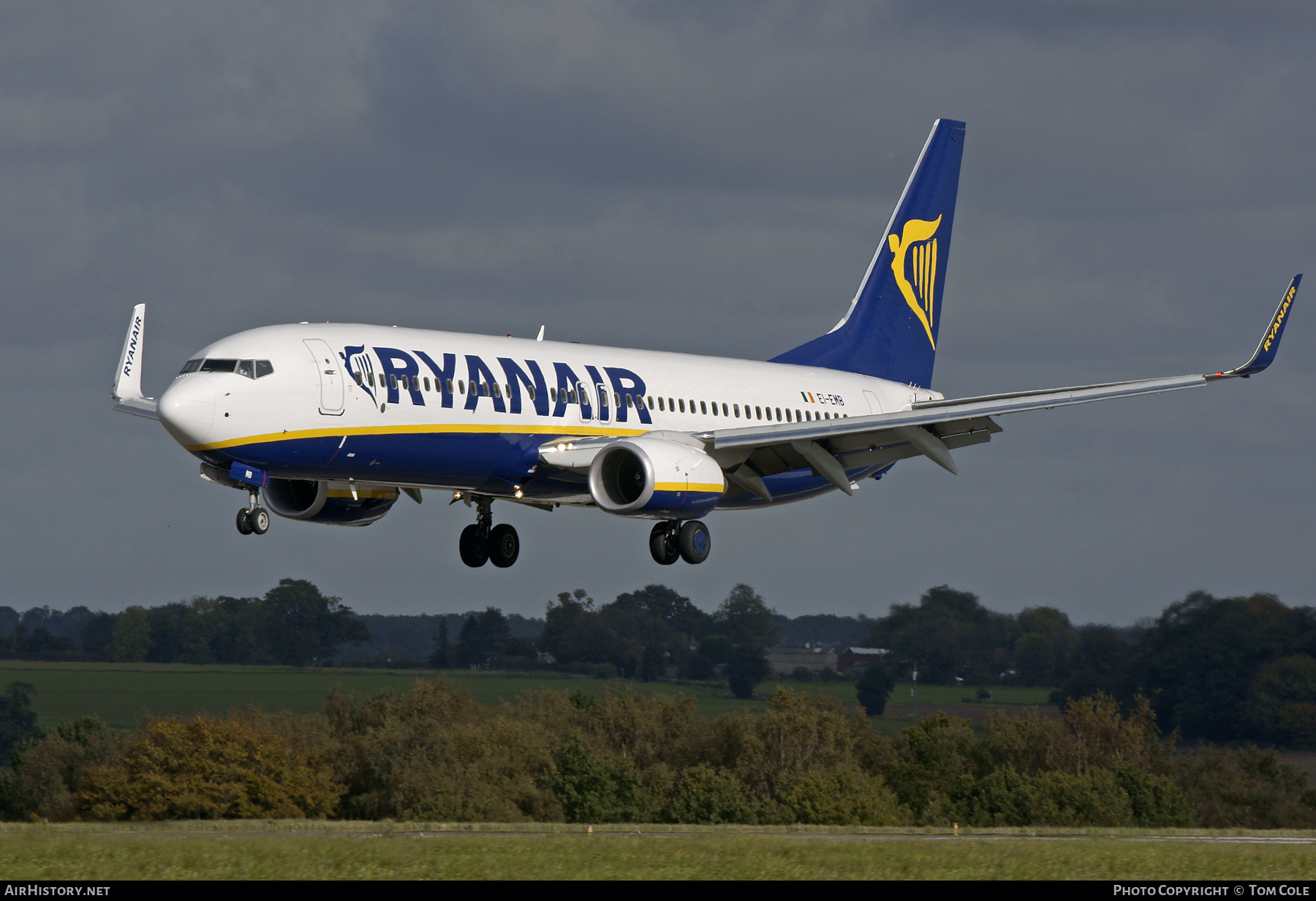 Aircraft Photo of EI-EMB | Boeing 737-8AS | Ryanair | AirHistory.net #106216