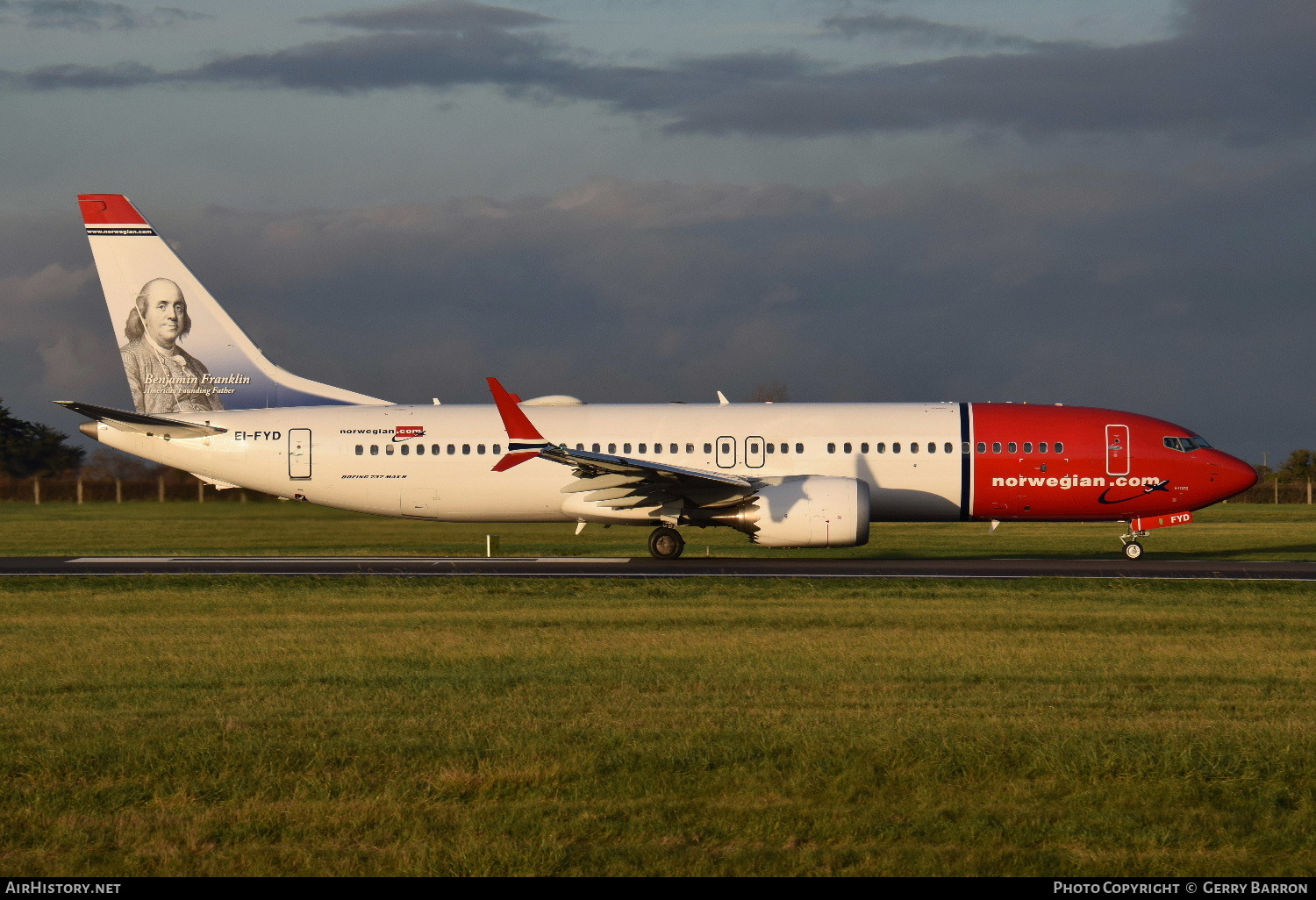 Aircraft Photo of EI-FYD | Boeing 737-8 Max 8 | Norwegian | AirHistory.net #106265