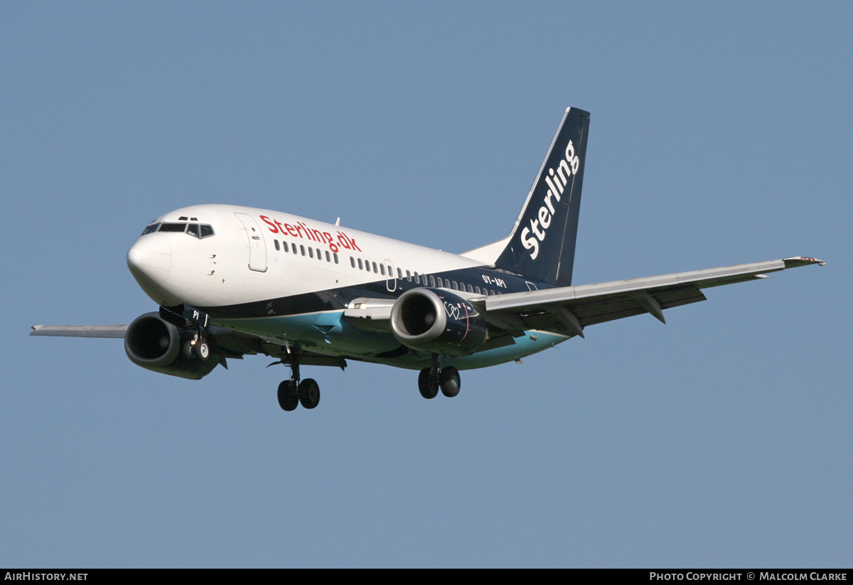 Aircraft Photo of OY-API | Boeing 737-5L9 | Sterling Airlines | AirHistory.net #106299