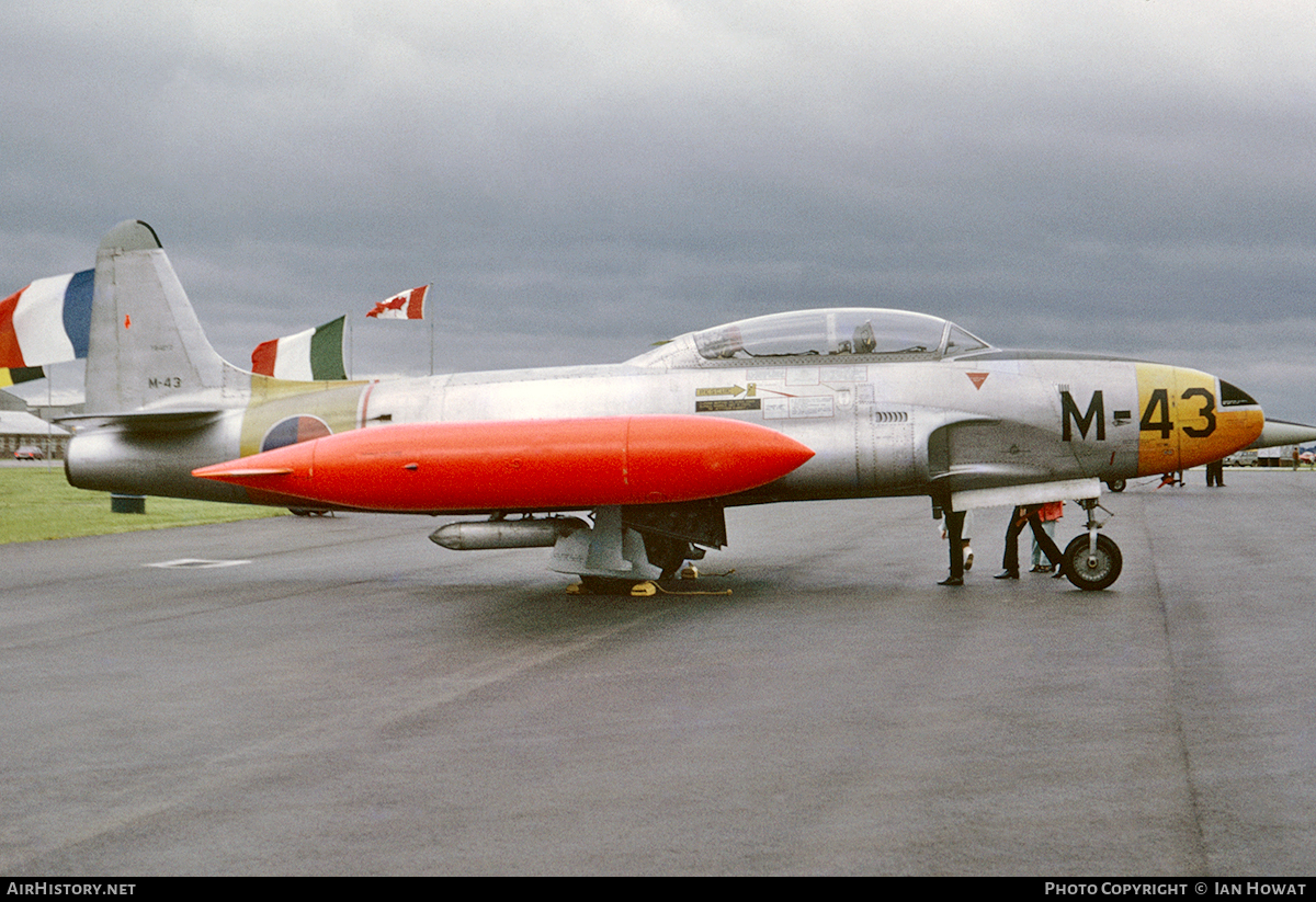 Aircraft Photo of M-43 | Lockheed T-33A | Netherlands - Air Force | AirHistory.net #106346