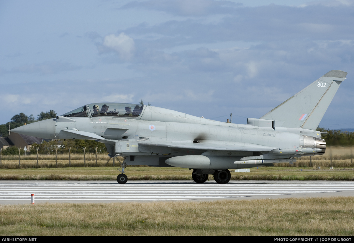 Aircraft Photo of ZJ802 | Eurofighter EF-2000 Typhoon T3 | UK - Air Force | AirHistory.net #106490