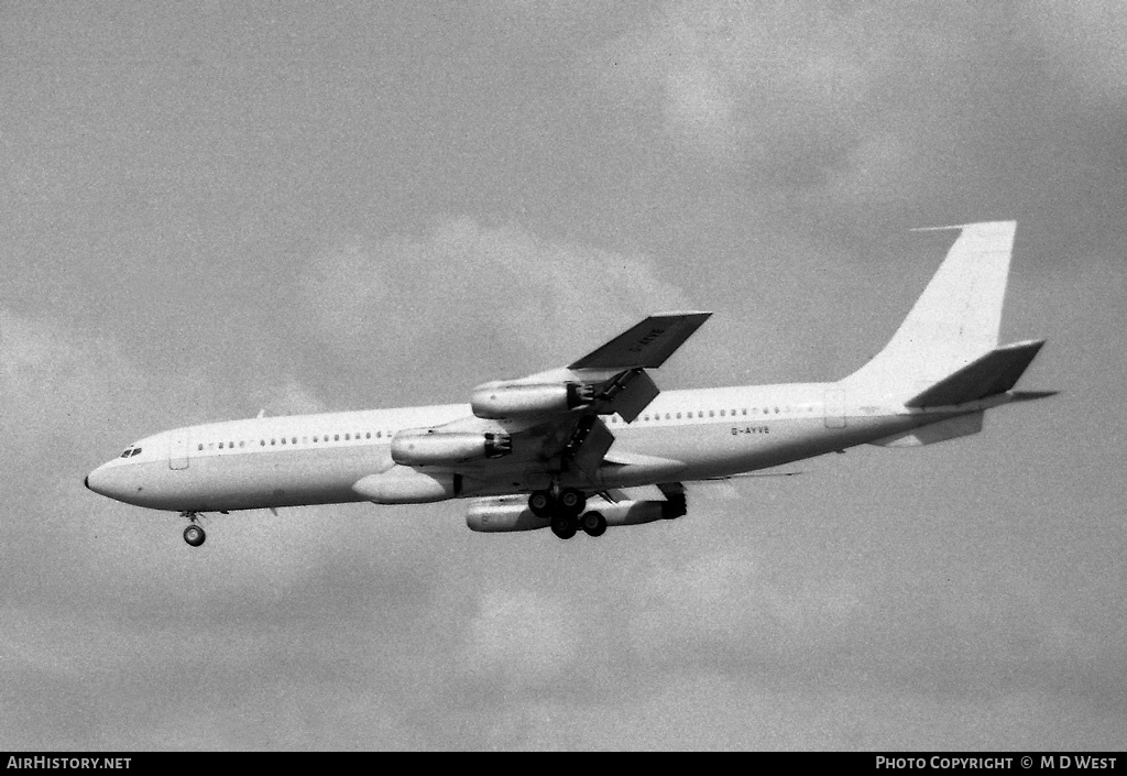 Aircraft Photo of G-AYVE | Boeing 707-321 | British Midland Airways - BMA | AirHistory.net #106528
