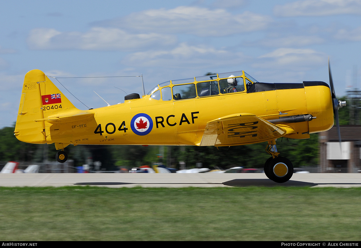Aircraft Photo of CF-VFG / 20404 | North American T-6J Harvard Mk IV | Canada - Air Force | AirHistory.net #106638