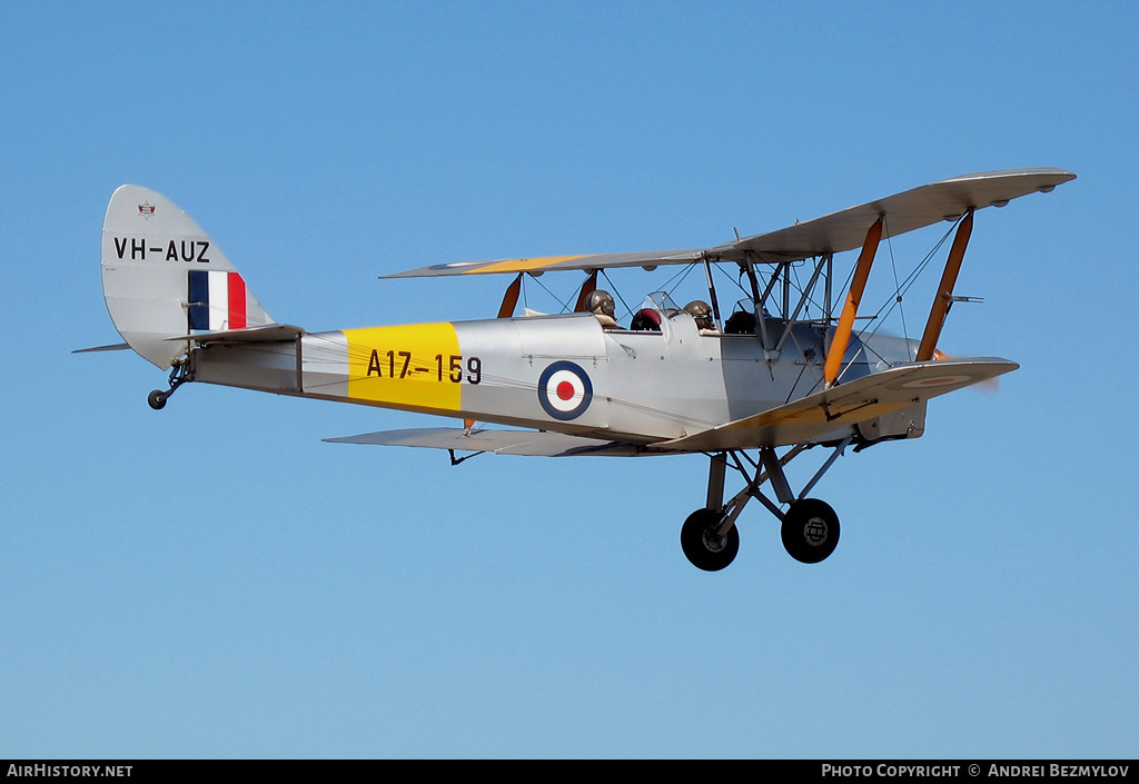Aircraft Photo of VH-AUZ / A17-159 | De Havilland D.H. 82A Tiger Moth | Australia - Air Force | AirHistory.net #106857