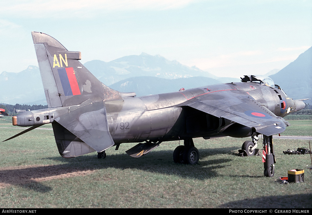 Aircraft Photo of XV792 | Hawker Siddeley Harrier GR3 | UK - Air Force | AirHistory.net #106959