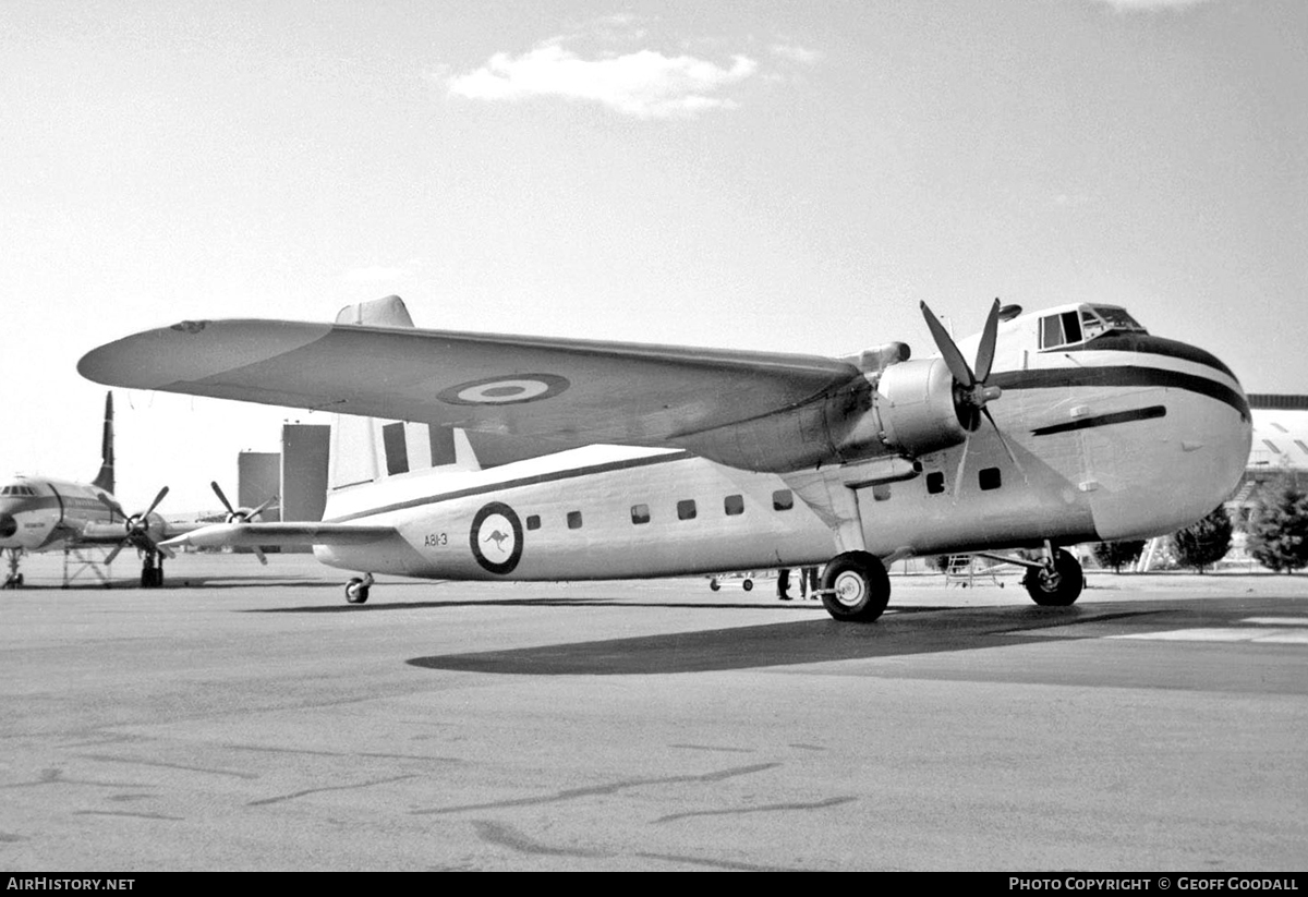 Aircraft Photo of A81-3 | Bristol 170 Freighter Mk21E | Australia - Air Force | AirHistory.net #107063