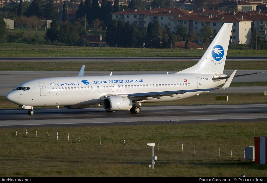 Aircraft Photo of TC-SGI | Boeing 737-86J | Ariana Afghan Airlines | AirHistory.net #107208