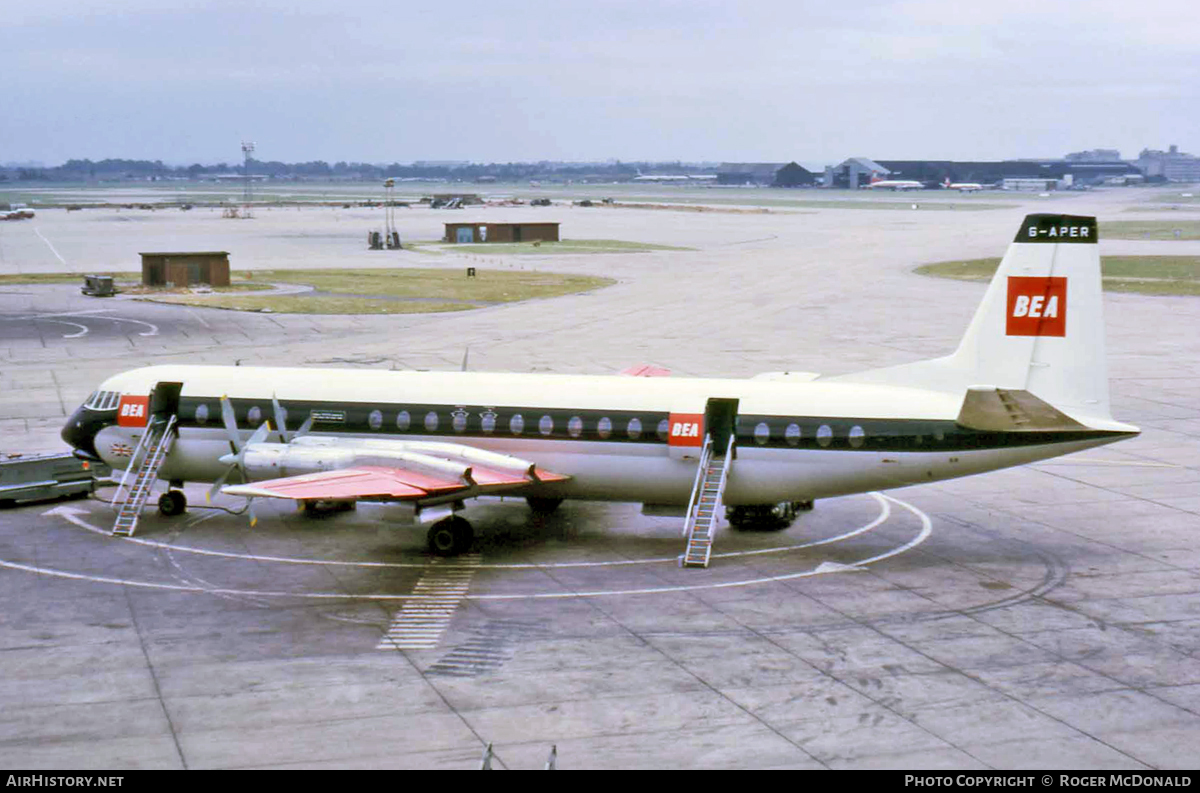 Aircraft Photo of G-APER | Vickers 953 Vanguard | BEA - British European Airways | AirHistory.net #107227