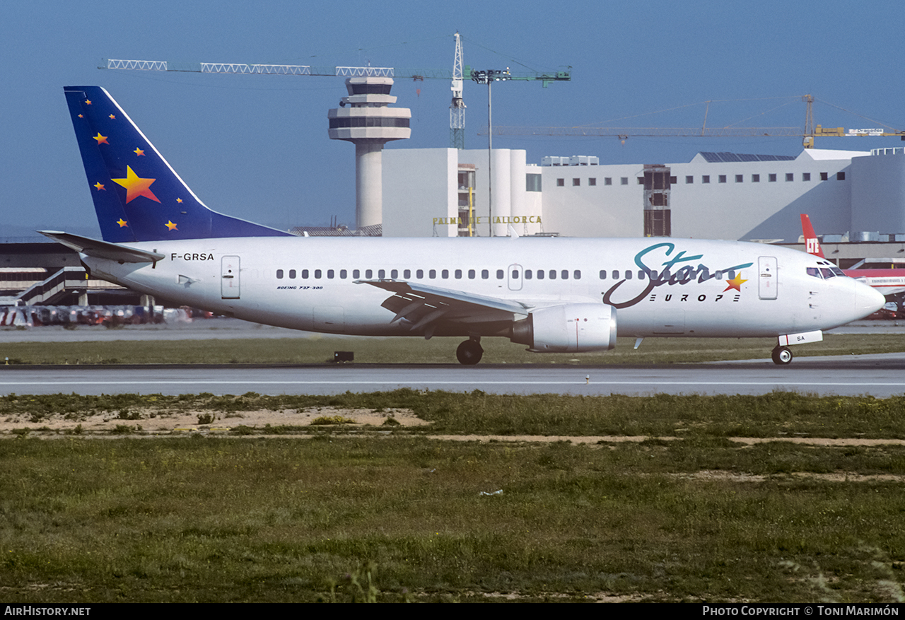 Aircraft Photo of F-GRSA | Boeing 737-33A | STAR Europe | AirHistory.net #107382