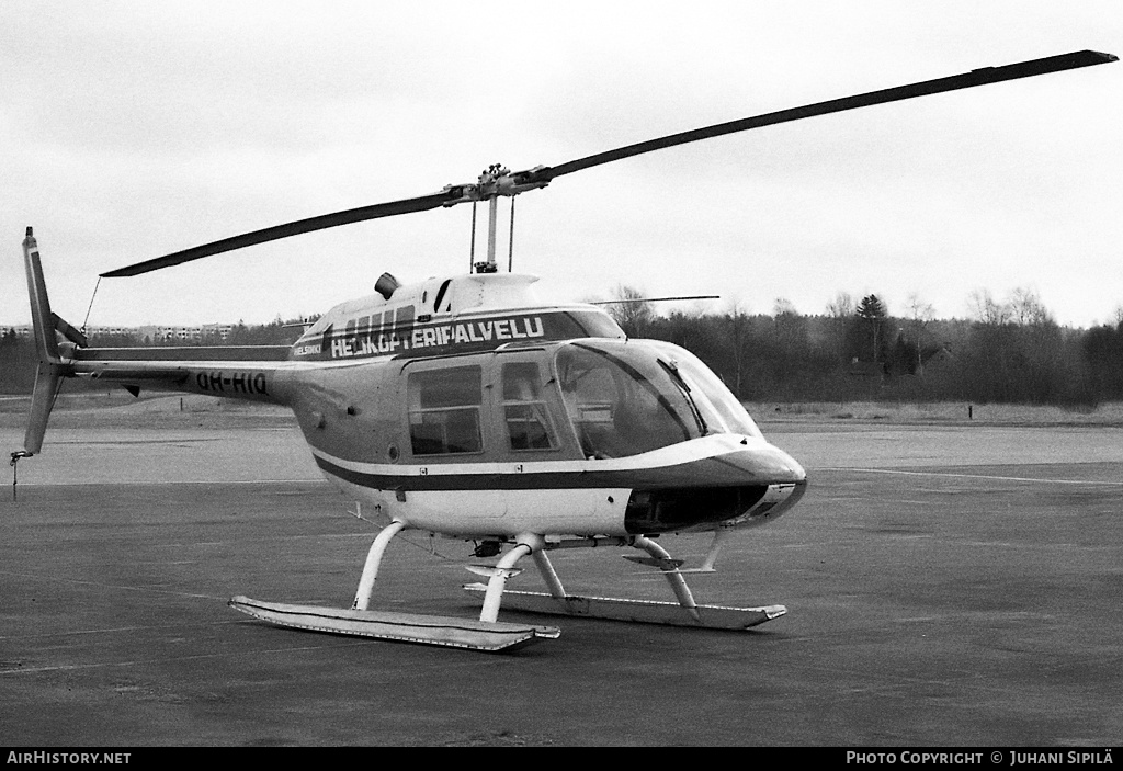 Aircraft Photo of OH-HIQ | Bell AB-206B JetRanger II | Helikopteripalvelu | AirHistory.net #107385