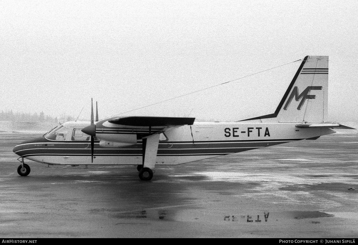 Aircraft Photo of SE-FTA | Britten-Norman BN-2 Islander | Maj-Flyg | AirHistory.net #107411