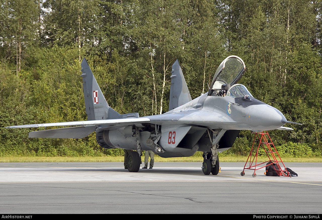 Aircraft Photo of 83 | Mikoyan-Gurevich MiG-29A (9-12A) | Poland - Air Force | AirHistory.net #107448