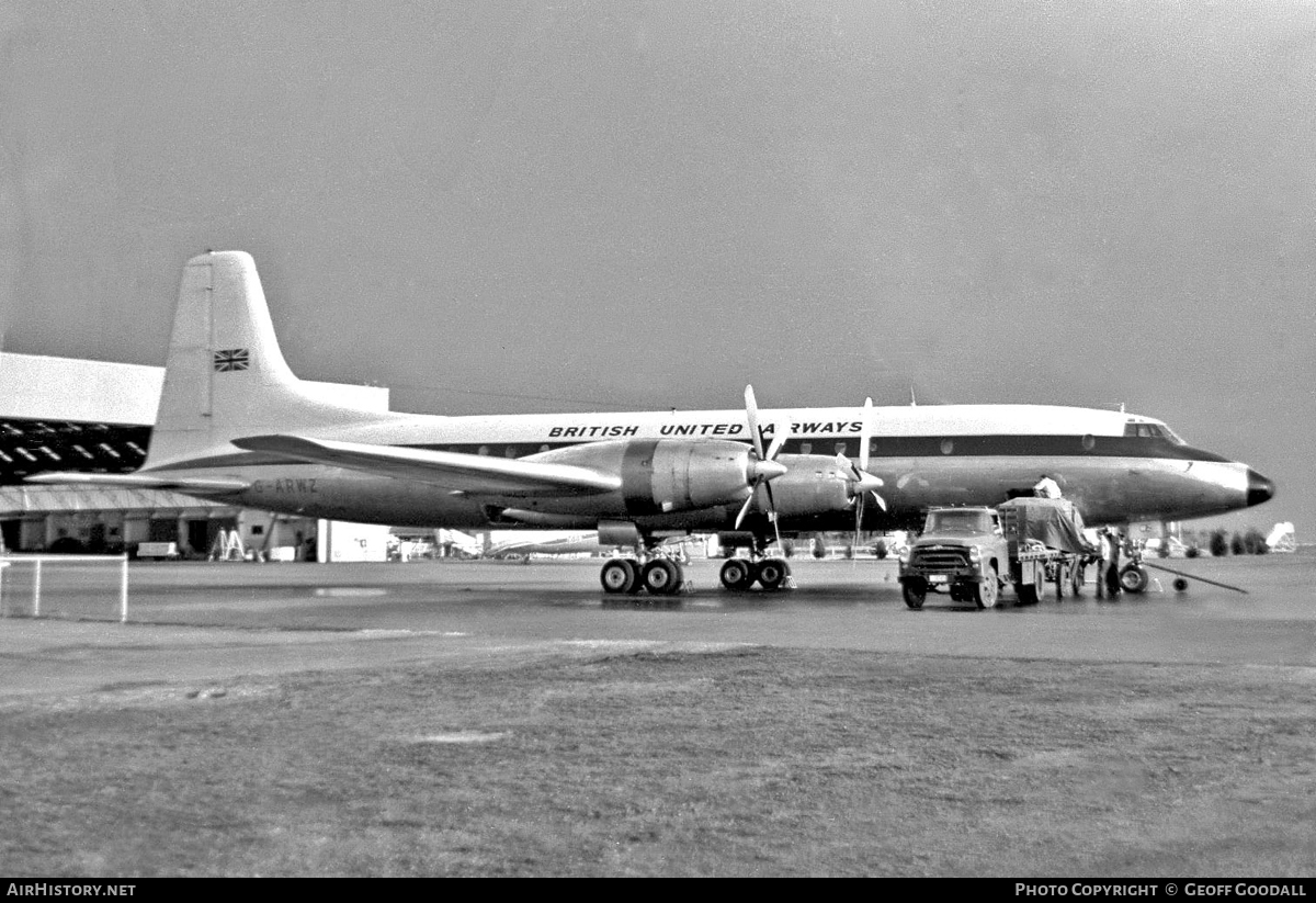 Aircraft Photo of G-ARWZ | Bristol 175 Britannia 313 | British United Airways - BUA | AirHistory.net #107546