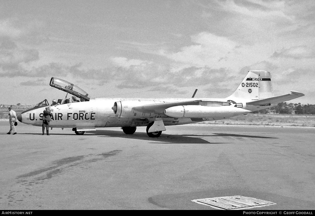 Aircraft Photo of 52-1502 / 0-21502 | Martin B-57B Canberra | USA - Air Force | AirHistory.net #107565