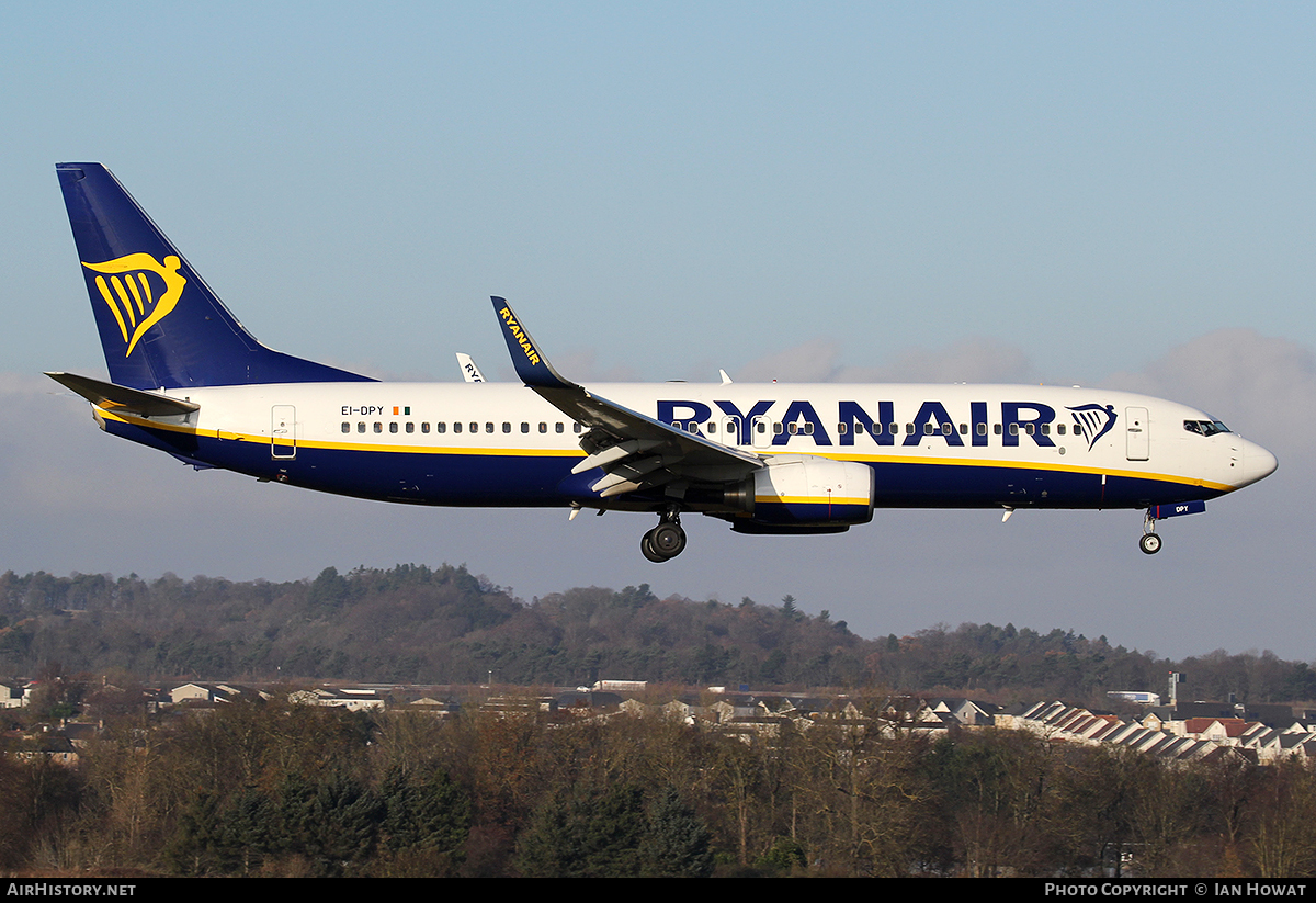 Aircraft Photo of EI-DPY | Boeing 737-8AS | Ryanair | AirHistory.net #107852