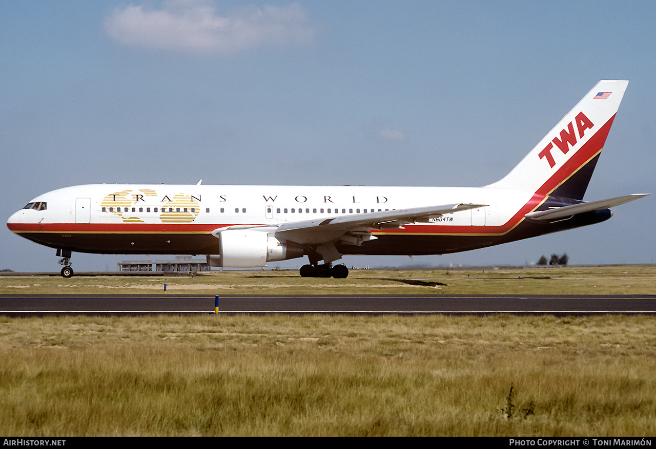 Aircraft Photo of N604TW | Boeing 767-231(ER) | Trans World Airlines - TWA | AirHistory.net #107899