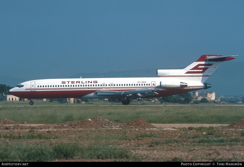 Aircraft Photo of OY-SBO | Boeing 727-2K3/Adv | Sterling Airways | AirHistory.net #107907