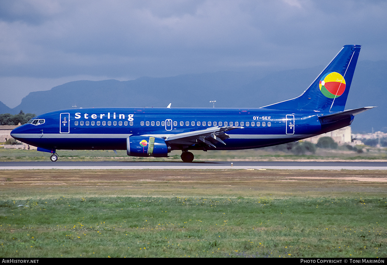 Aircraft Photo of OY-SEF | Boeing 737-382 | Sterling European Airlines | AirHistory.net #108012