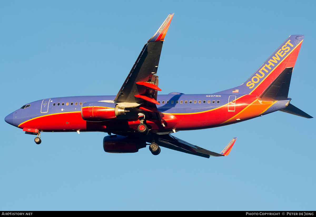 Aircraft Photo of N257WN | Boeing 737-7H4 | Southwest Airlines | AirHistory.net #108080
