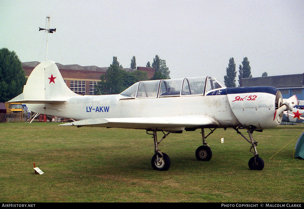 Aircraft Photo of LY-AKW | Yakovlev Yak-52 | AirHistory.net #108083