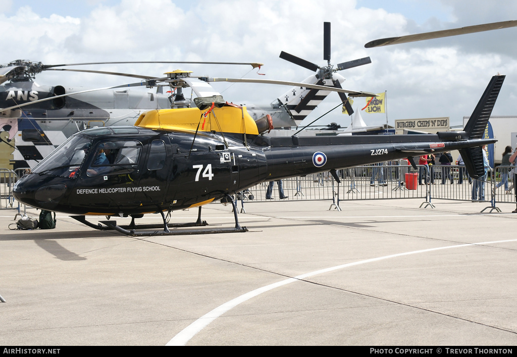 Aircraft Photo of ZJ274 | Eurocopter AS-350BB Squirrel HT1 | UK - Air Force | AirHistory.net #108233