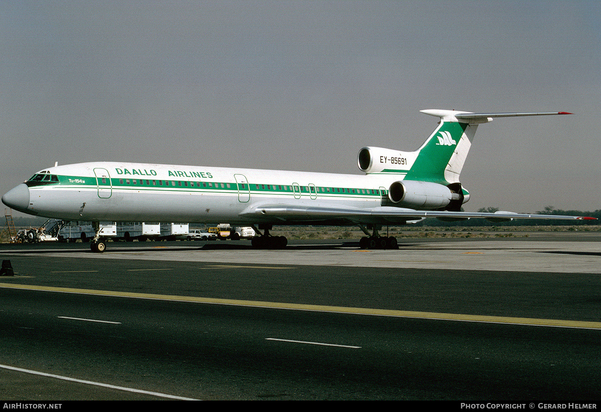 Aircraft Photo of EY-85691 | Tupolev Tu-154M | Daallo Airlines | AirHistory.net #108242
