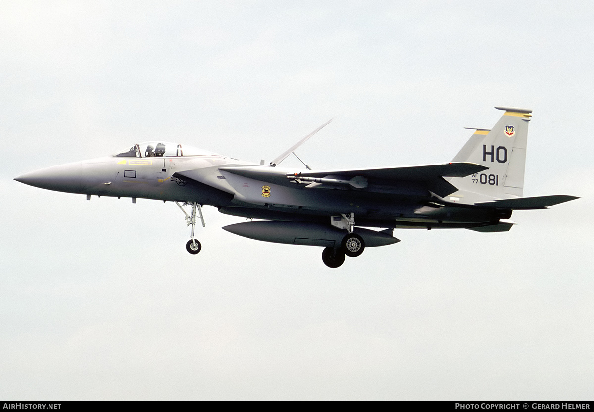Aircraft Photo of 77-0081 / AF77-081 | McDonnell Douglas F-15A Eagle | USA - Air Force | AirHistory.net #108273