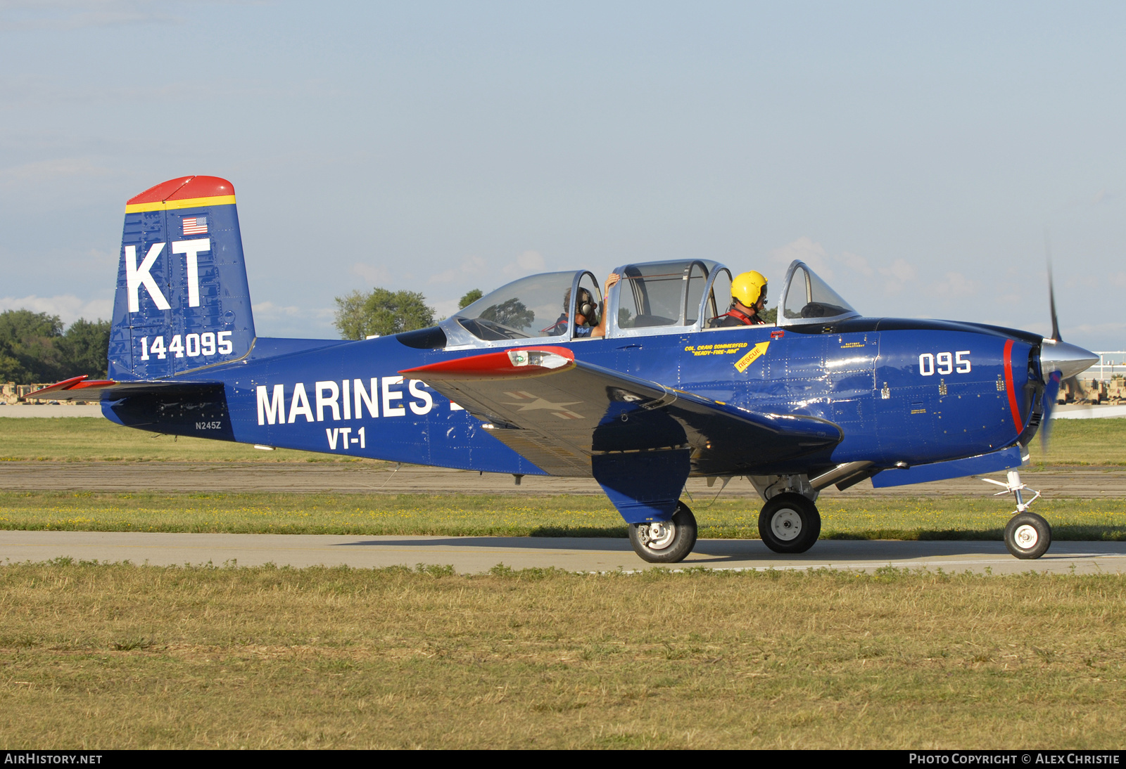 Aircraft Photo of N245Z / 144095 | Beech T-34B Mentor (D45) | USA - Marines | AirHistory.net #108298