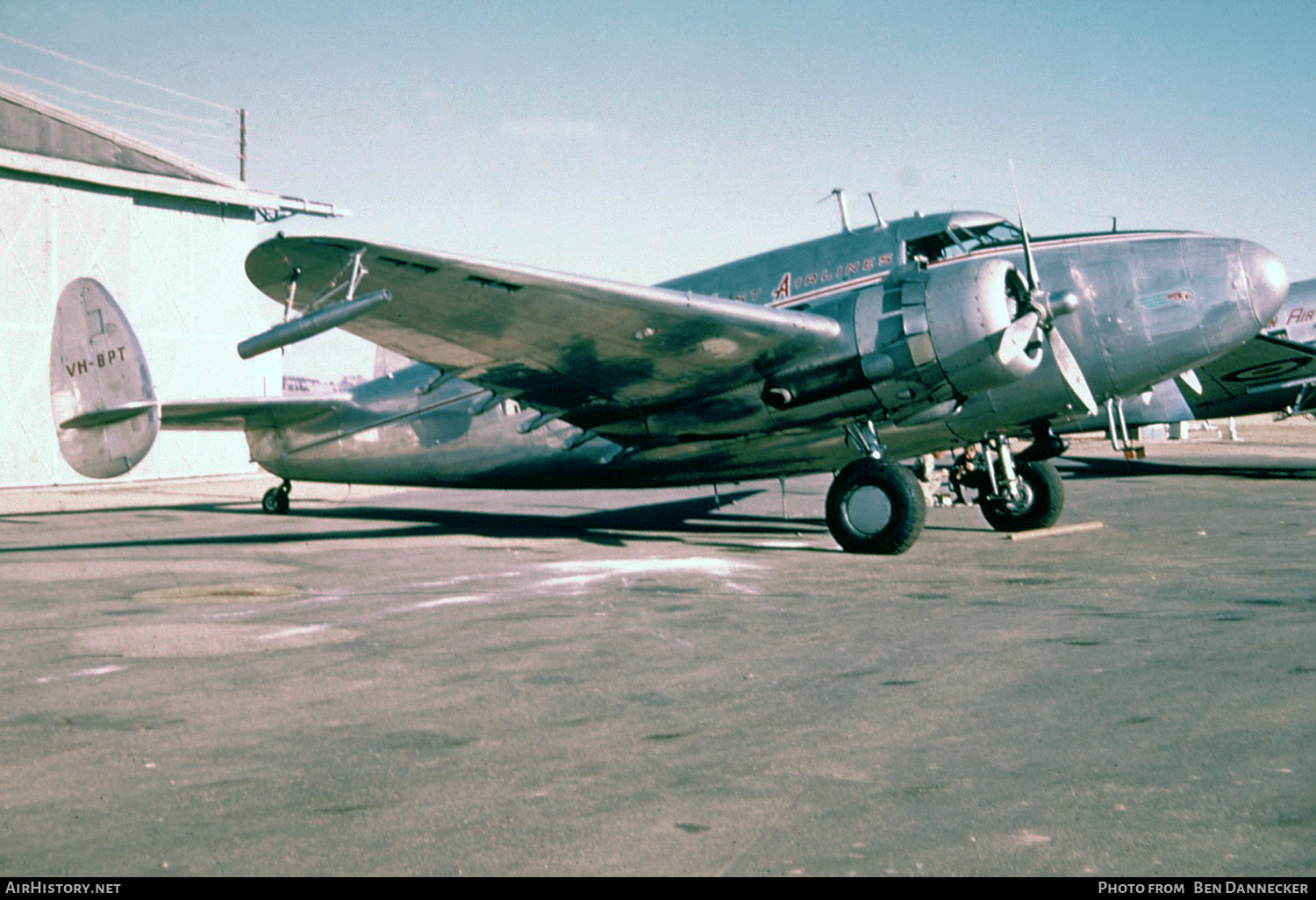 Aircraft Photo of VH-BPT | Lockheed 414 Hudson IVA | East-West Airlines | AirHistory.net #108443