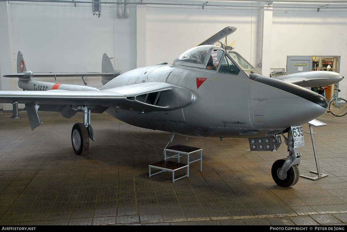 Aircraft Photo of J-1635 | De Havilland D.H. 112 Venom FB50 | Switzerland - Air Force | AirHistory.net #108448