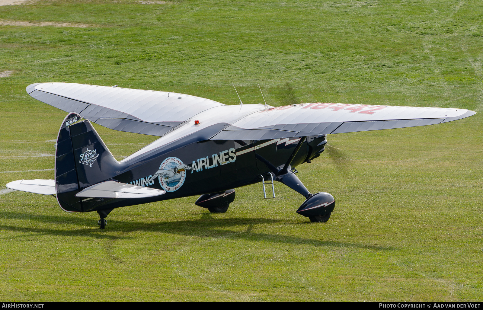 Aircraft Photo of N18442 / NC18442 | Stinson SR-9C Reliant | Gullwing Airlines | AirHistory.net #108530