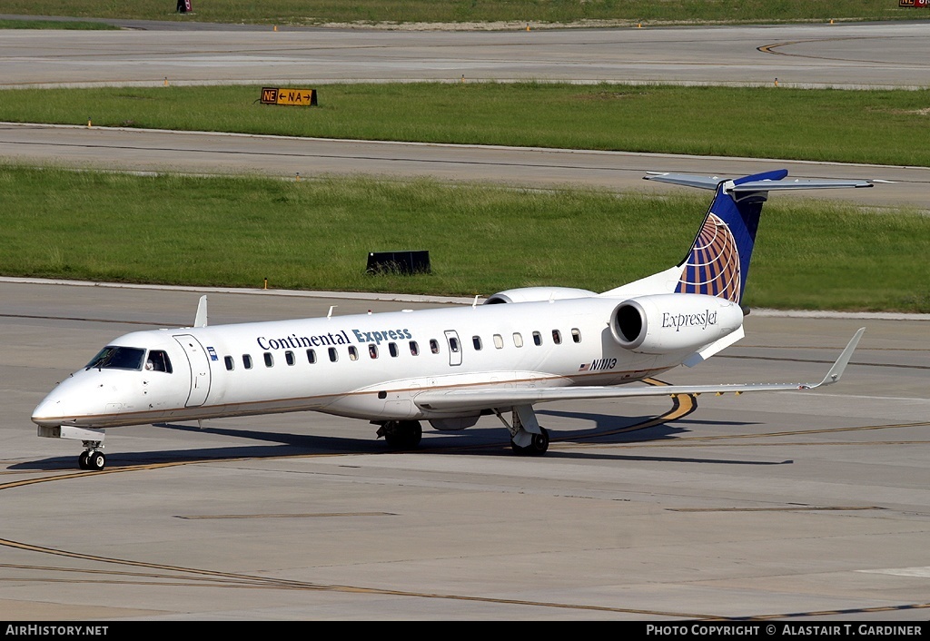 Aircraft Photo of N11113 | Embraer ERJ-145XR (EMB-145XR) | Continental Express | AirHistory.net #108533