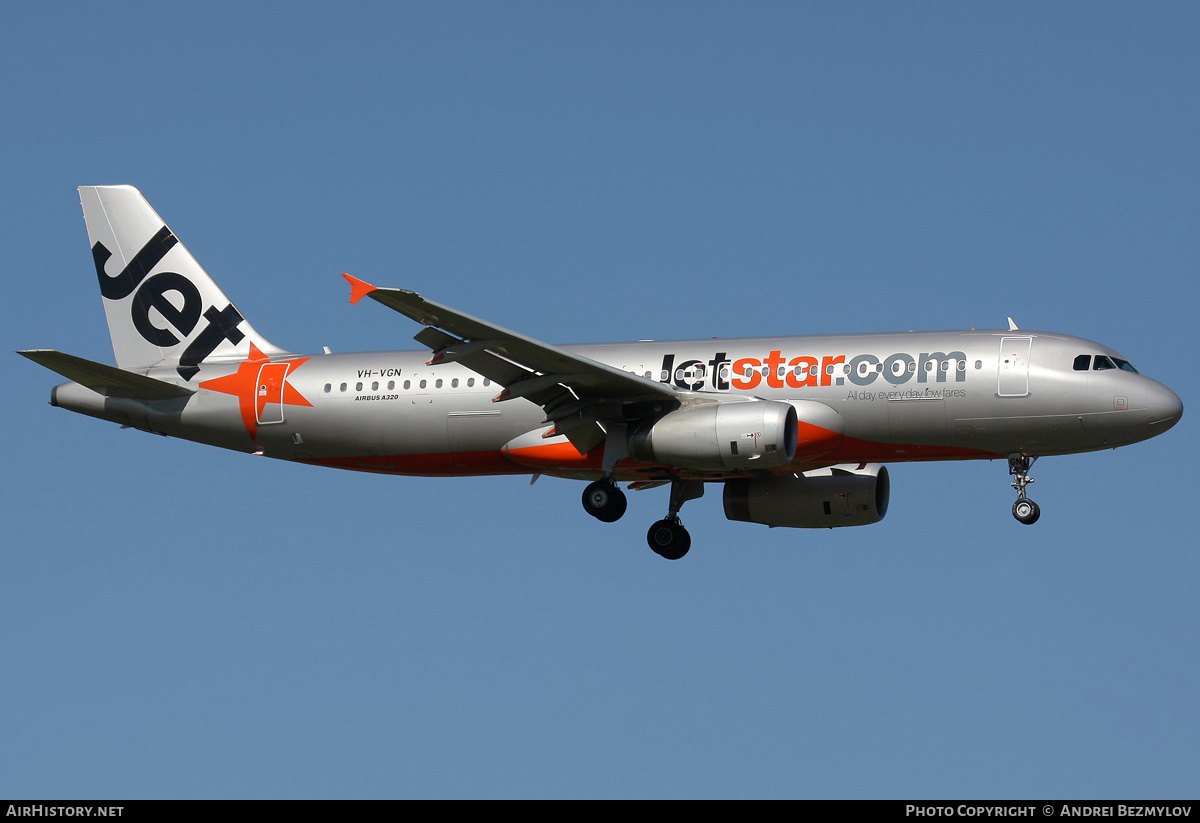 Aircraft Photo of VH-VGN | Airbus A320-232 | Jetstar Airways | AirHistory.net #108537