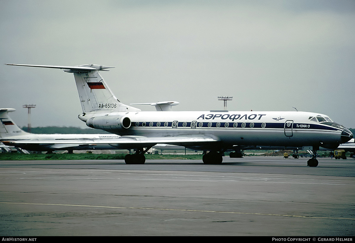 Aircraft Photo of RA-65136 | Tupolev Tu-134A-3 | Aeroflot | AirHistory.net #108637