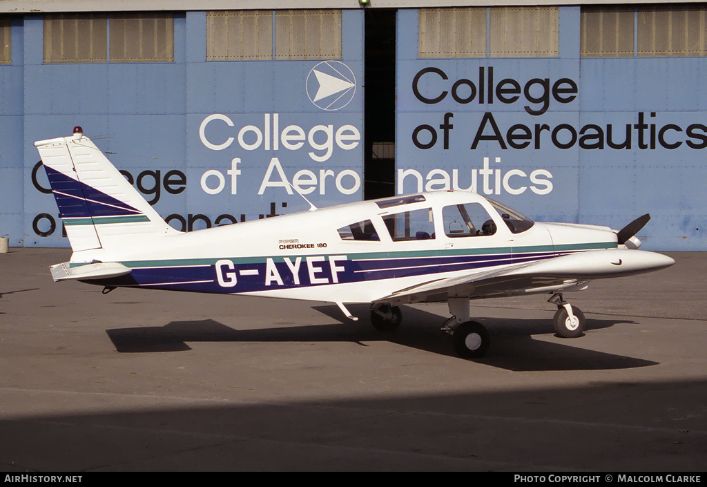Aircraft Photo of G-AYEF | Piper PA-28-180(mod) Cherokee E | AirHistory.net #108719